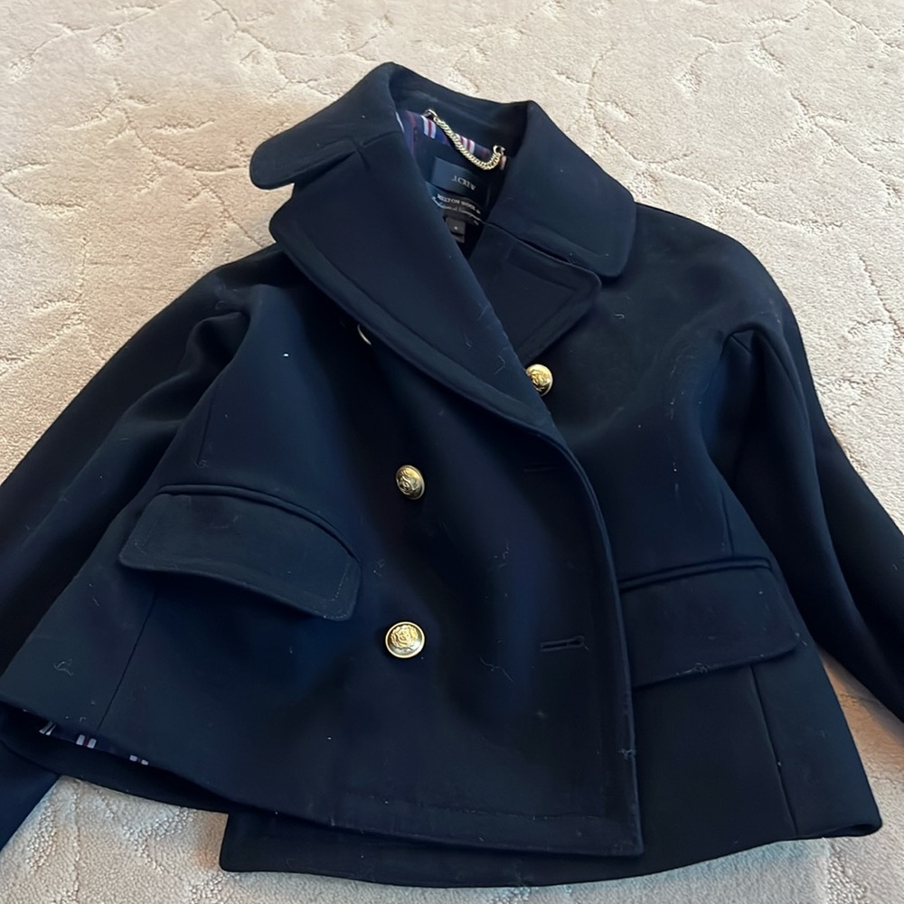 J. Crew Cropped double-breasted peacoat / 6 / BLACK - Picture 8 of 9